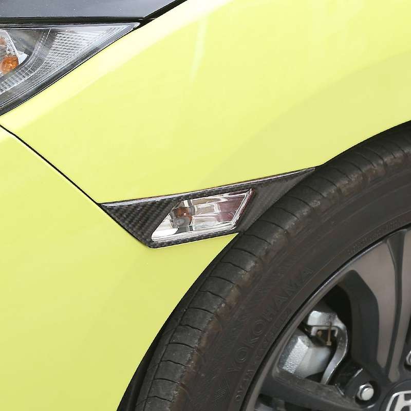 Modified Leaf Lamp Decoration, Carbon Fiber Steering Lamp, Car Modification Accessories, for