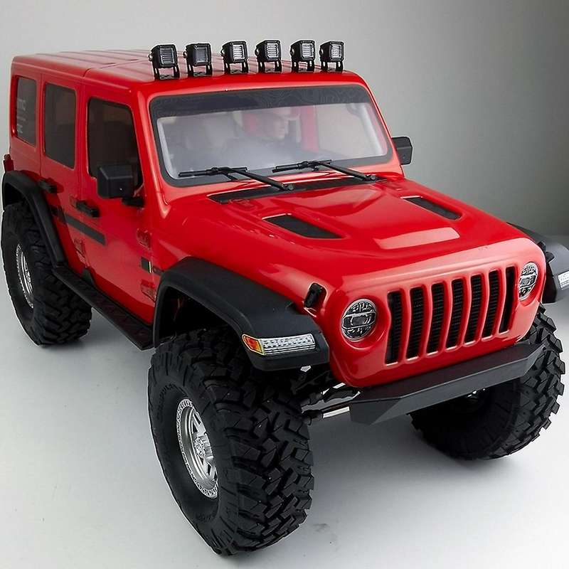 Modified Headlights Spotlights Car Top Lights Bumper Lights for Axial Scx10 Trx4 Trx6 1/10 Rc Crawl