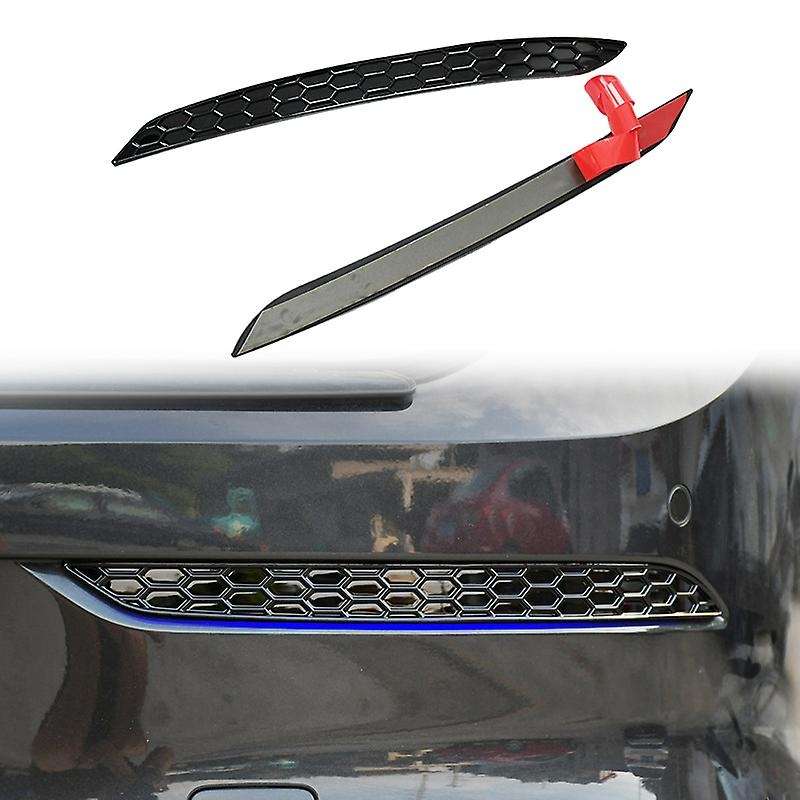 Modified Black Glossy Honeycomb Tail Rear Reflector Fog Light Lamp Cover Trim Strip for Golf 8 MK8 2