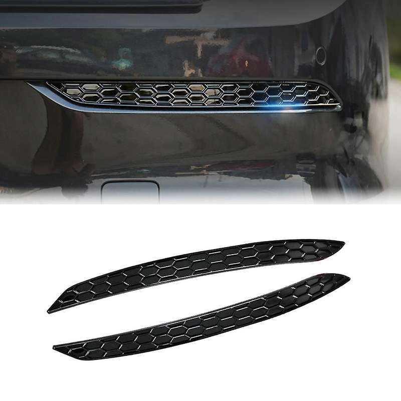 Modified Black Glossy Honeycomb Tail Rear Reflector Fog Light Lamp Cover Trim Strip for Golf 8 MK8 2