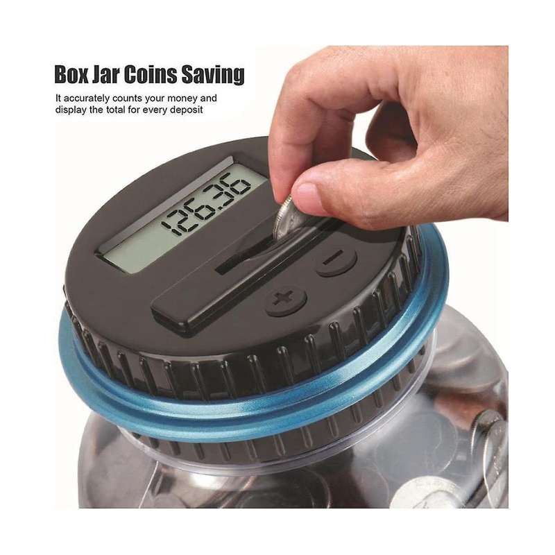Money Depository - Money Savings Counter Clear Digital Bank Lcd Counting Money Jar Change Gift For