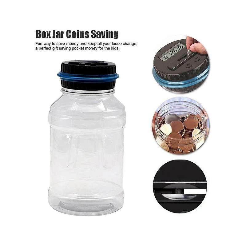 Money Depository - Money Savings Counter Clear Digital Bank Lcd Counting Money Jar Change Gift For