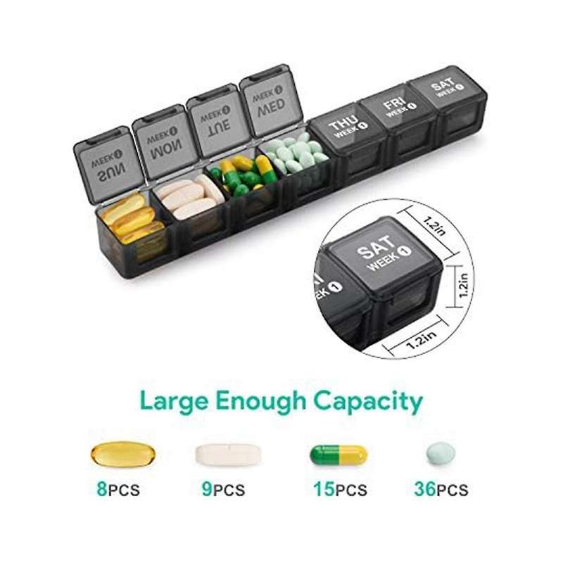 Monthly Pill Organizer 28 Day Pill Box Organizerd By Week, 4 Weeks Pill Cases with Dust-proof Contai