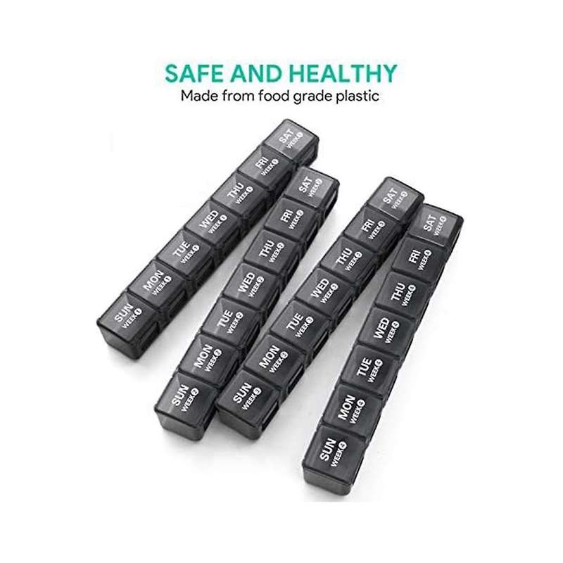 Monthly Pill Organizer 28 Day Pill Box Organizerd By Week, 4 Weeks Pill Cases with Dust-proof Contai