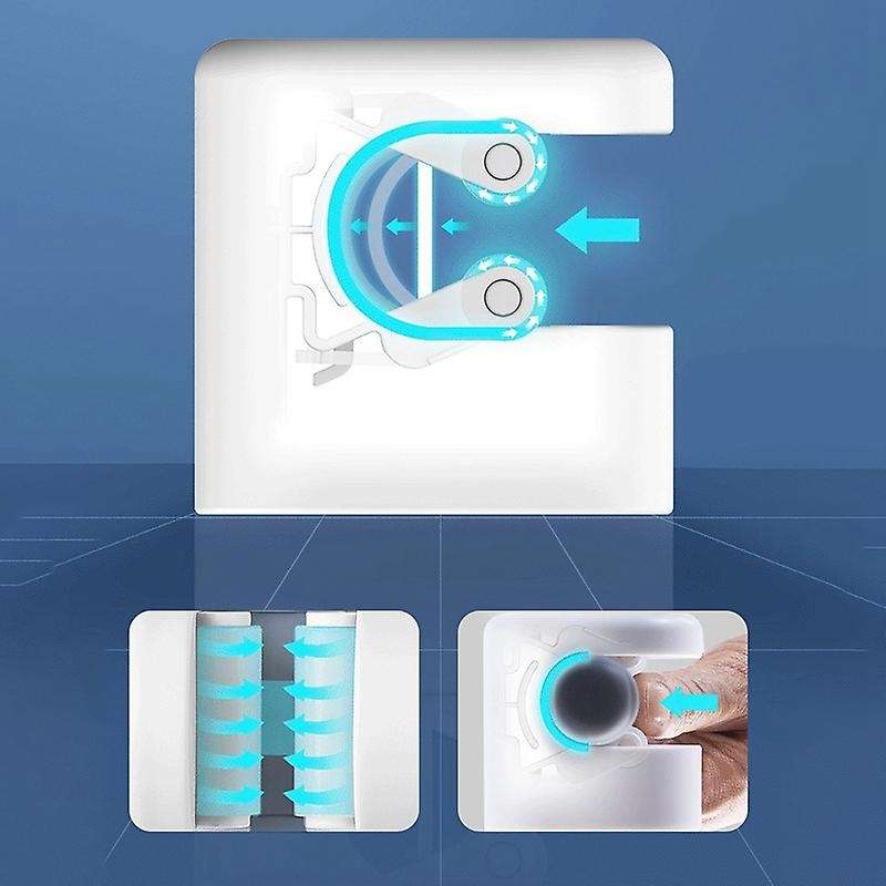 Mop and Broom Holder Perforated Free Wall-mounted Mop Holder Household Rack Kitchen Bathroom Rack