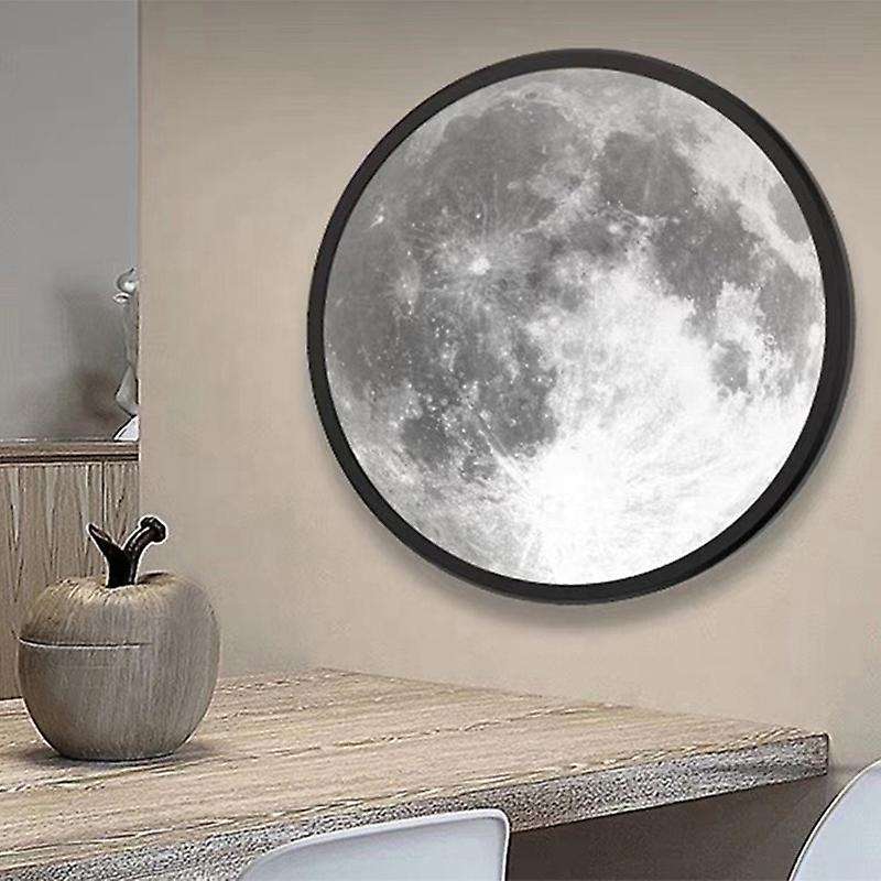 Moon Mirror Lamp Round Moonlight Wall Decor Bedside Lamp Gift Bedroom Bathroom Home Room Decoration