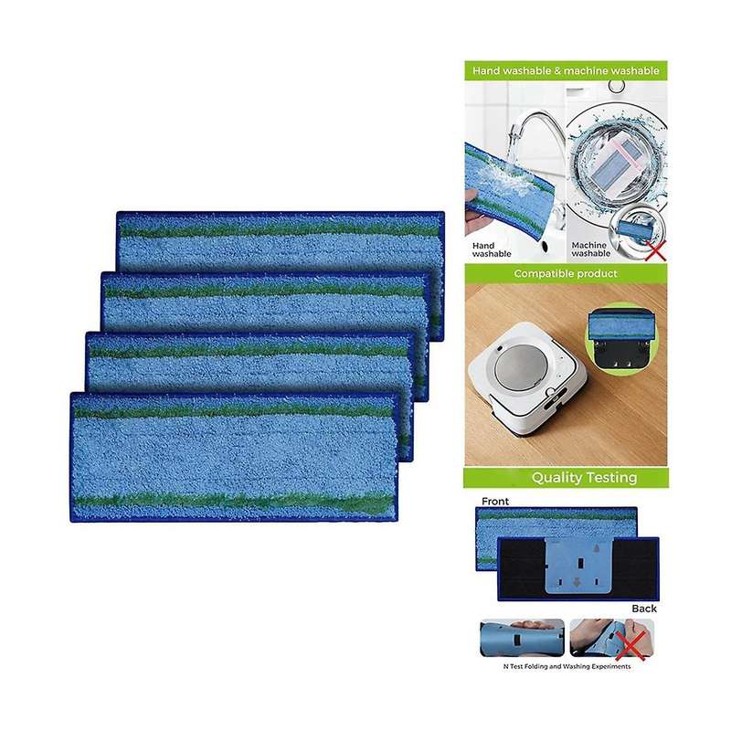 Mop Pad Accessories for Jet M6 Series Ultimate Robot Mop,washable and Reusable Robot Wet Mopping Pad