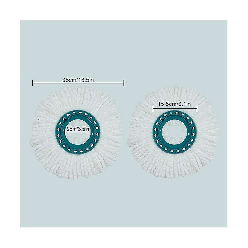 Mop Replacement for Clean Twist Disc Mop Systemes Replacement Microfibre, Suitable for All Floor Typ