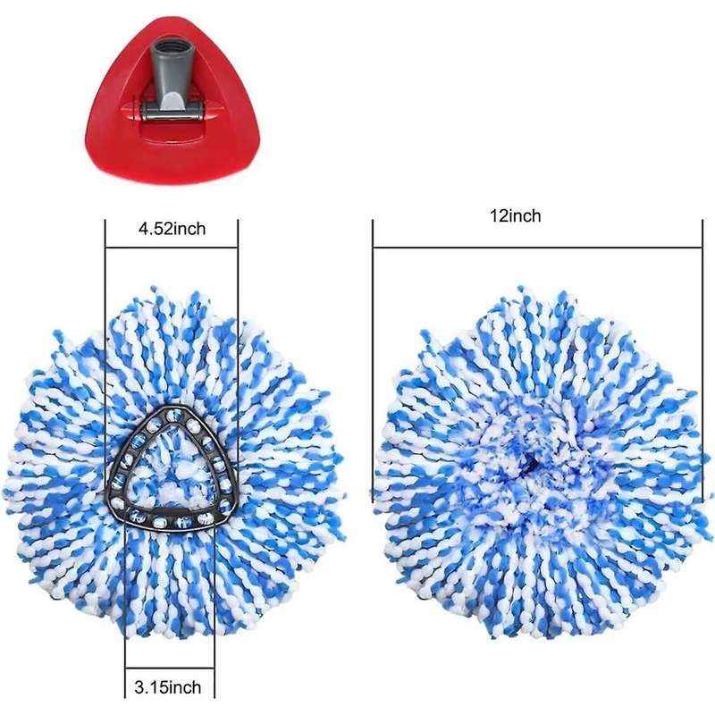 Mop Replace Head for O Rinse Clean Microfiber 2-Tank System, Replace Head with Rotating Mop Bas