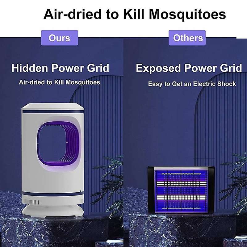 Mosquito Lamp, Electric Insect Trap and Fly Lamp for Fruit Flies and Flying Gnats, Bedroom(White)