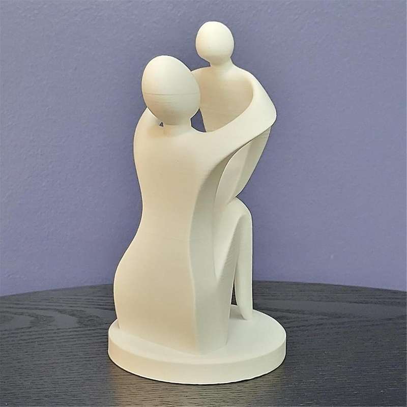 Mother and Child Figurine Abstract Family Resin White Statue Mother & Child Decoration Sculpture