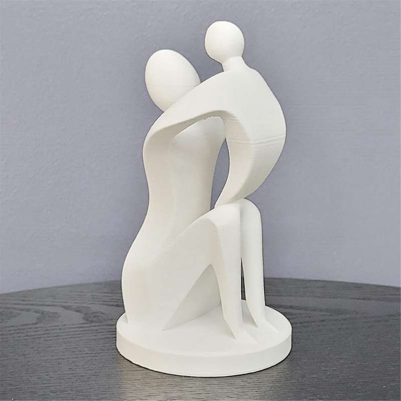 Mother and Child Figurine Abstract Family Resin White Statue Mother & Child Decoration Sculpture