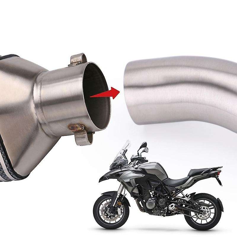 Moto Escape System Motorcycle Exhaust Middle Link Pipe Stainless Steel Modified for 502C Eliminator