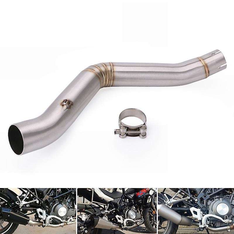 Moto Escape System Motorcycle Exhaust Middle Link Pipe Stainless Steel Modified for 502C Eliminator