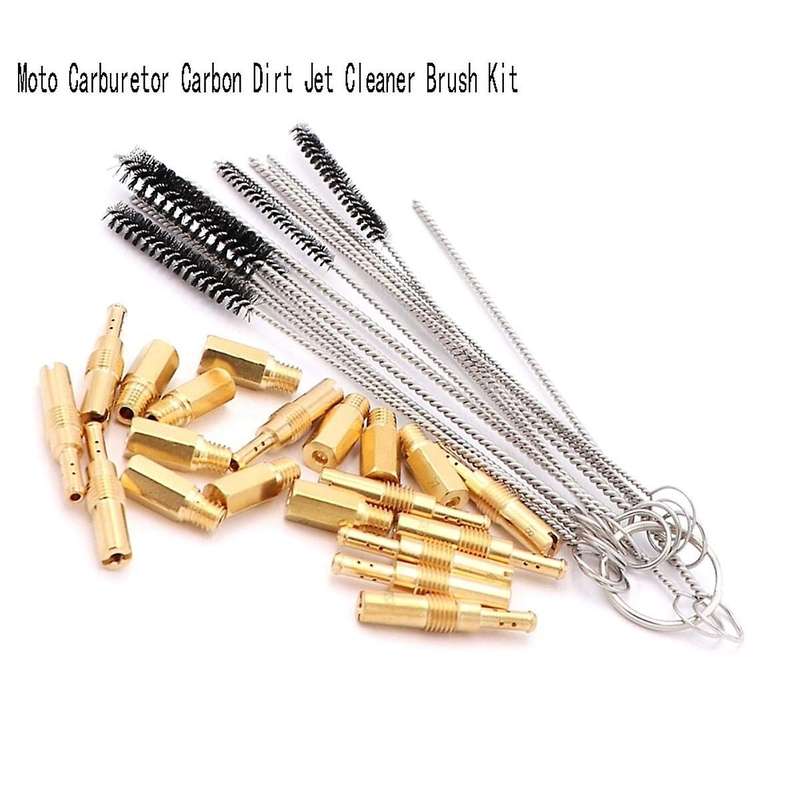 Moto Carburetor Carbon Dirt Jet Cleaner Brush Kit for PWK PE PWM CVK Carburetor Float Converter Noz