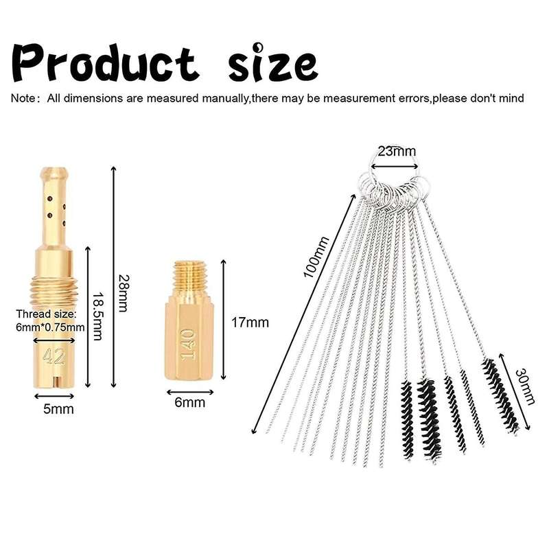 Moto Carburetor Carbon Dirt Jet Cleaner Brush Kit for PWK PE PWM CVK Carburetor Float Converter Noz