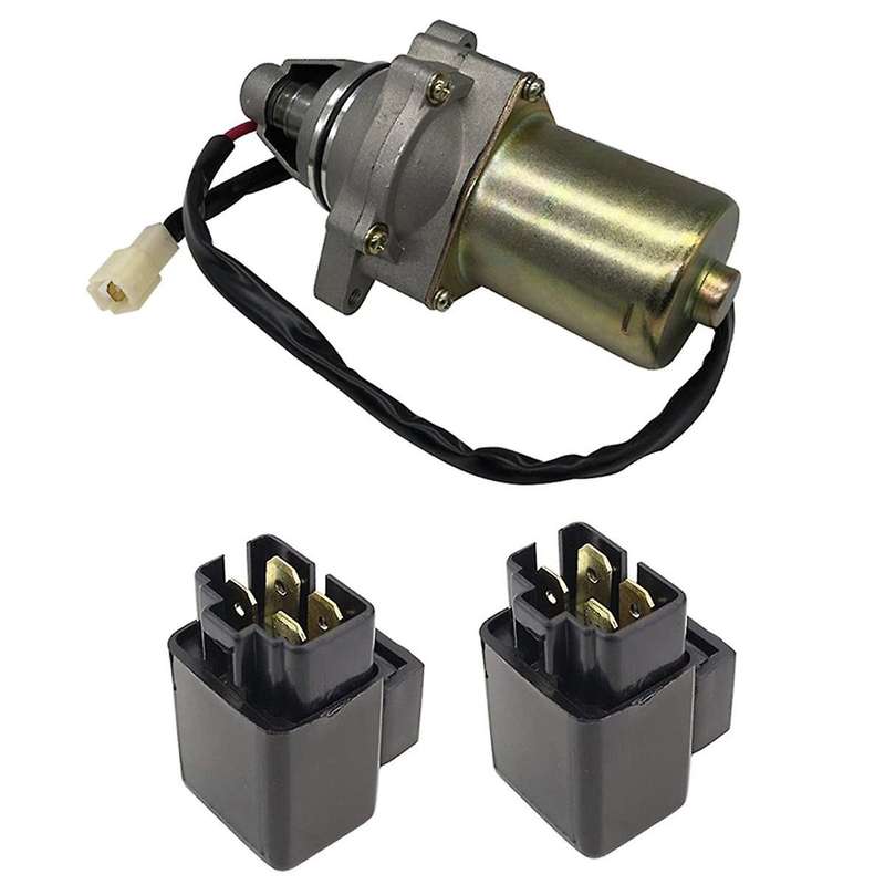 Motor & Relay for Atv Lt80 Quadsport 1987-2006 Atv Kfx80 2003-2006, 31100-40b01 31100-40b00