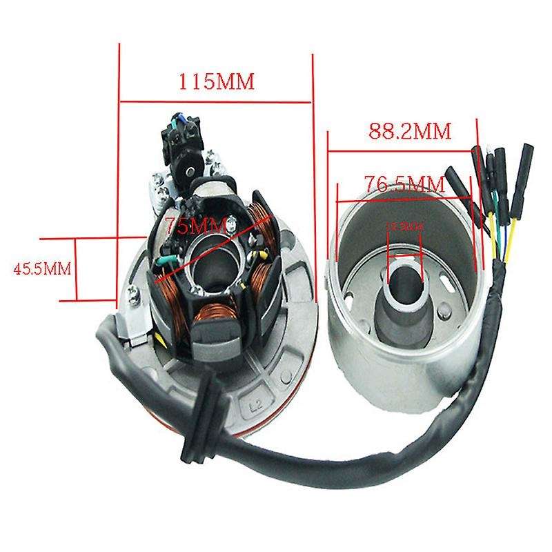 Motor Kit Stator Rotor Kit for 150Cc 160Cc Engine Pit Dirt Bike Aluminum Alloy Stator Rotor Coil