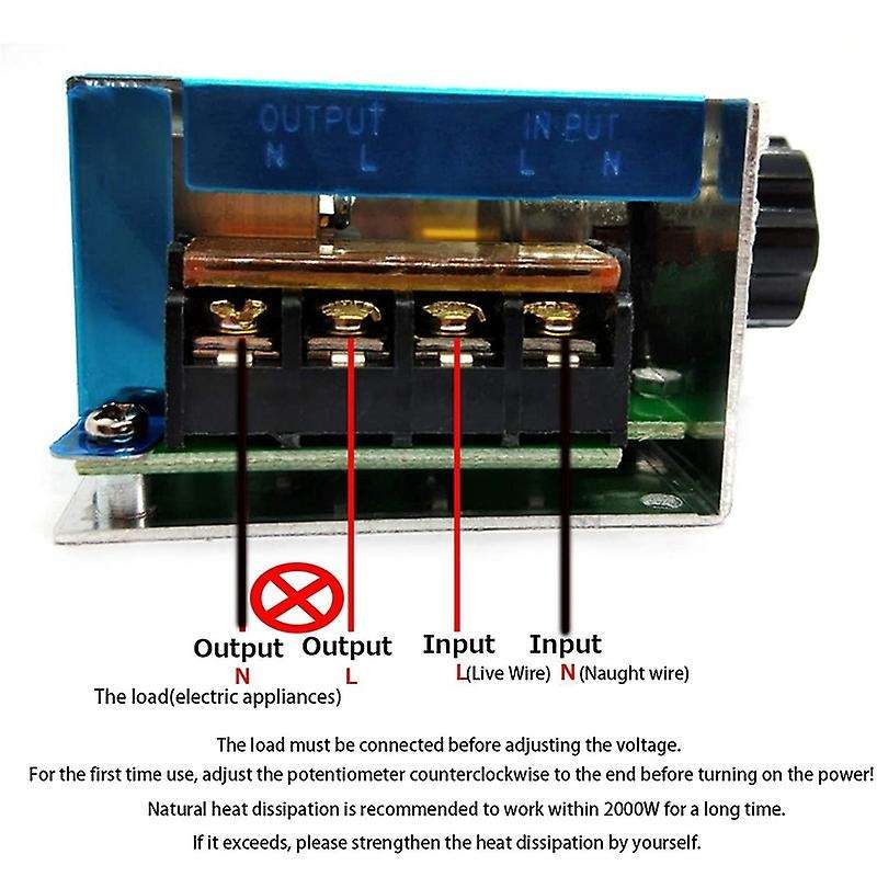 Motor Speed Controller 4000W Adjustable Voltage Regulator High Temperature Governor Dimmer Controll