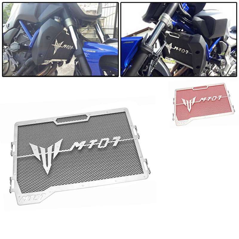 Motorbike Radiator Grille Grill Protective Guard Cover for FZ-07 2014-2019 Black