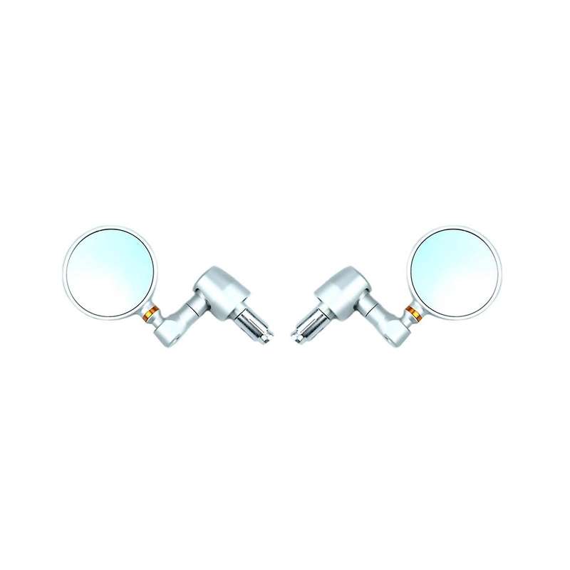 Motorbike Reflector Round Classic Retrofit Blue Anti- Rear View Mirror for Handlebar Inner Diameter
