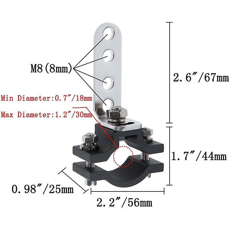 Motorcycle 1.2 Inch Car Bull Bar Holder Clamp Offroad Tube Clamps Mounting Brackets for LED Light B