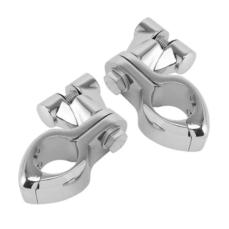 Motorcycle 1.25Inch 1 1/4Inch 32mm Pinless Engine Guard Footpeg Clamps Mounting Kit for Softail