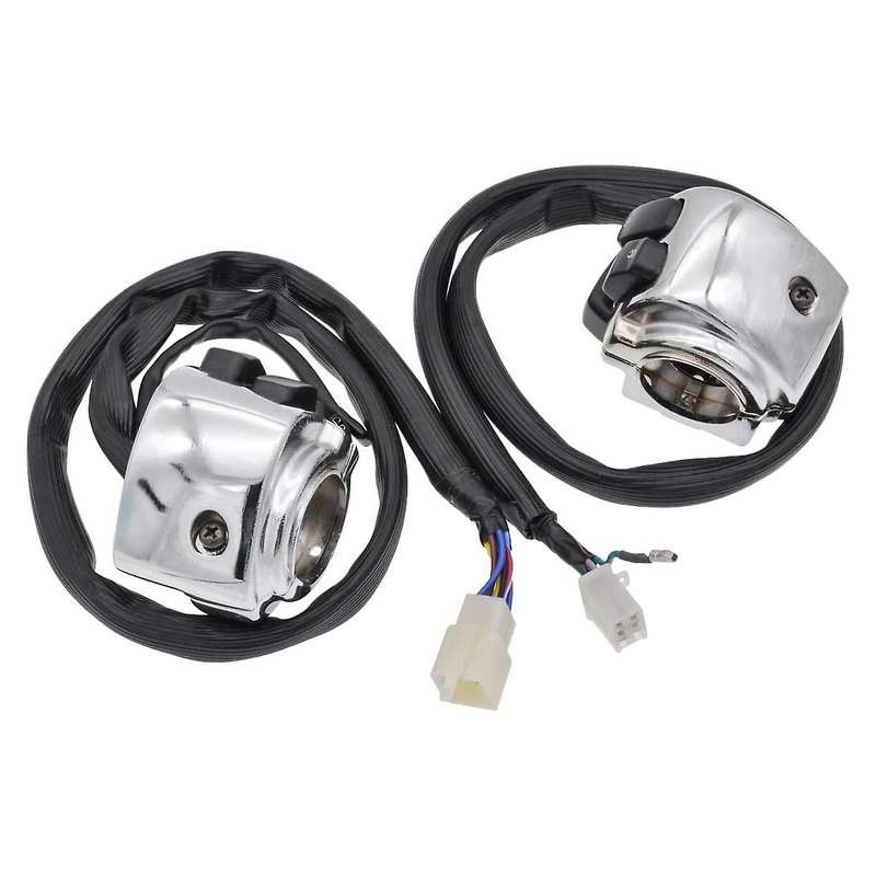 Motorcycle 1inch 25mm Silver Handlebar Control Switch for 1996-2012 Softail 883/1200 V-Rod with Wire