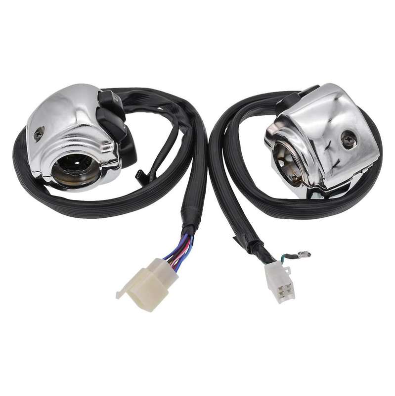 Motorcycle 1inch 25mm Silver Handlebar Control Switch for 1996-2012 Softail 883/1200 V-Rod with Wire