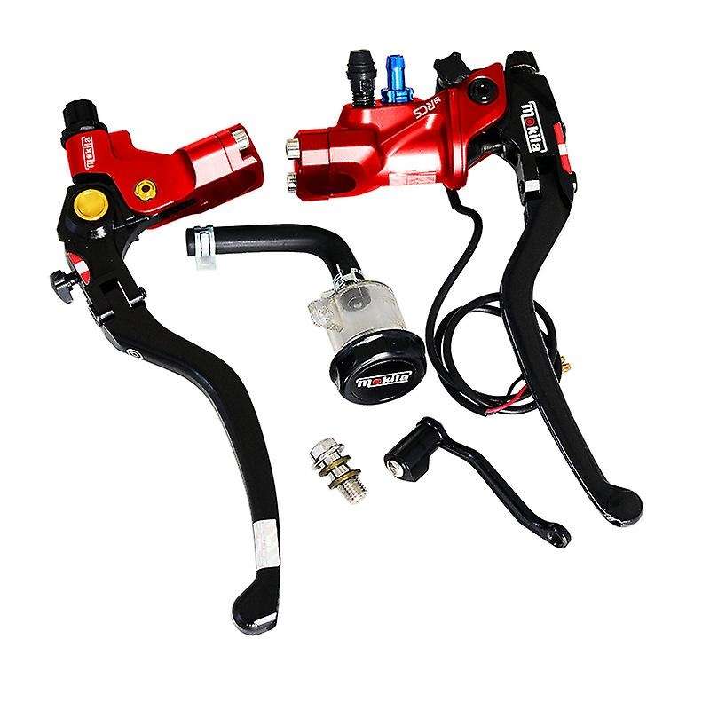 Motorcycle 22mm Brake Pump Cable Clutch Lever Master Cylinder Hydraulic Pump Tank for Red