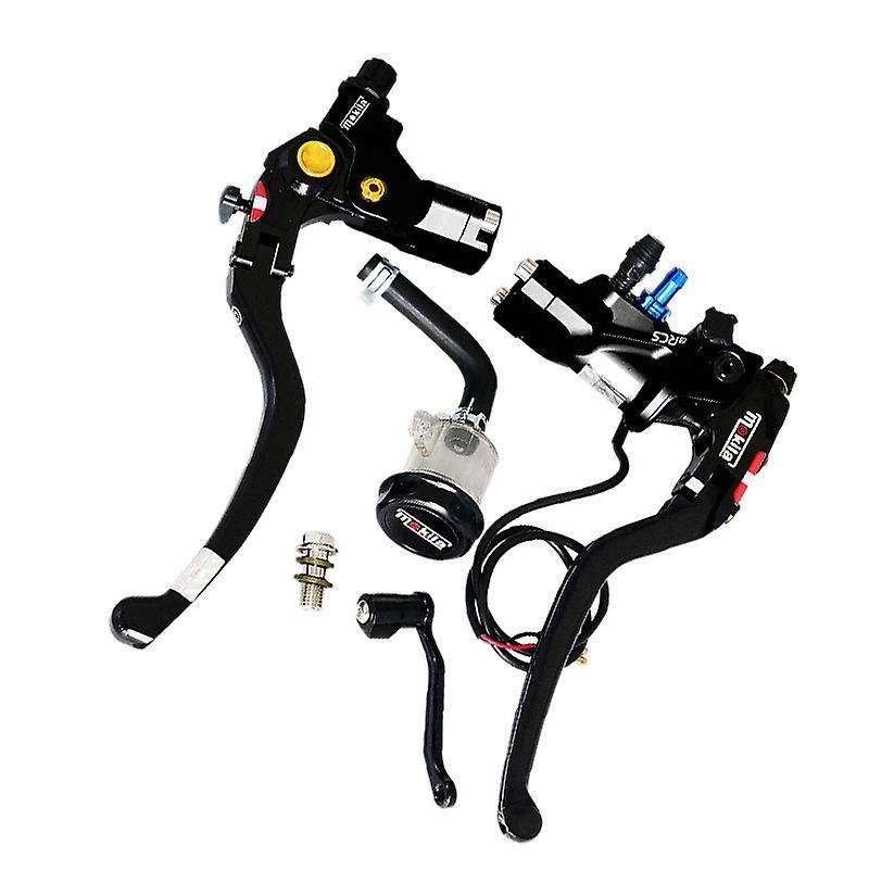 Motorcycle 22mm Brake Pump Cable Clutch Lever Master Cylinder Hydraulic Pump Tank for Black