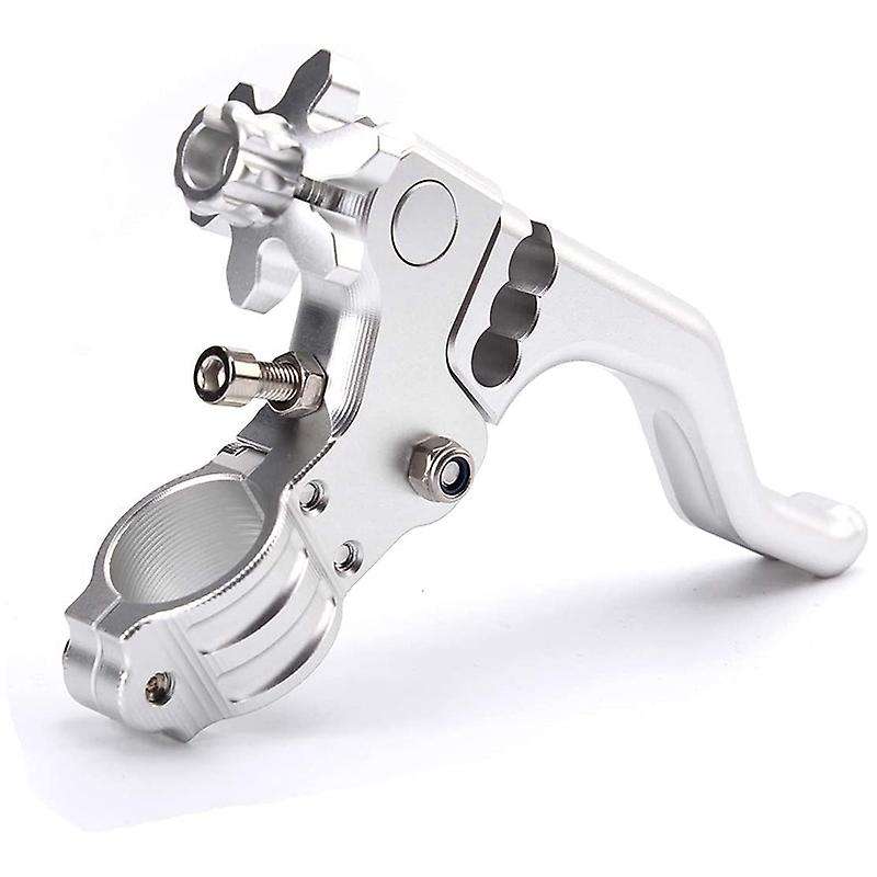 Motorcycle 22mm Short Stunt Clutch Lever Cable System for R for (Silver)