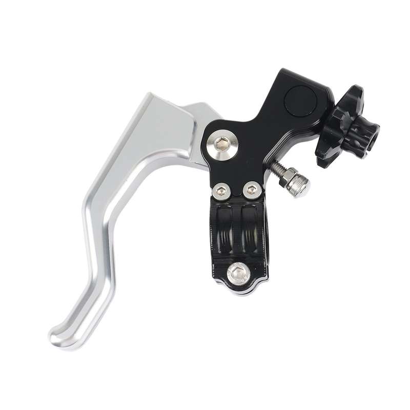 Motorcycle 22mm Stunt Clutch Lever Short Performance Cable Easy Pull Left Lever for Grom RM125(Silve