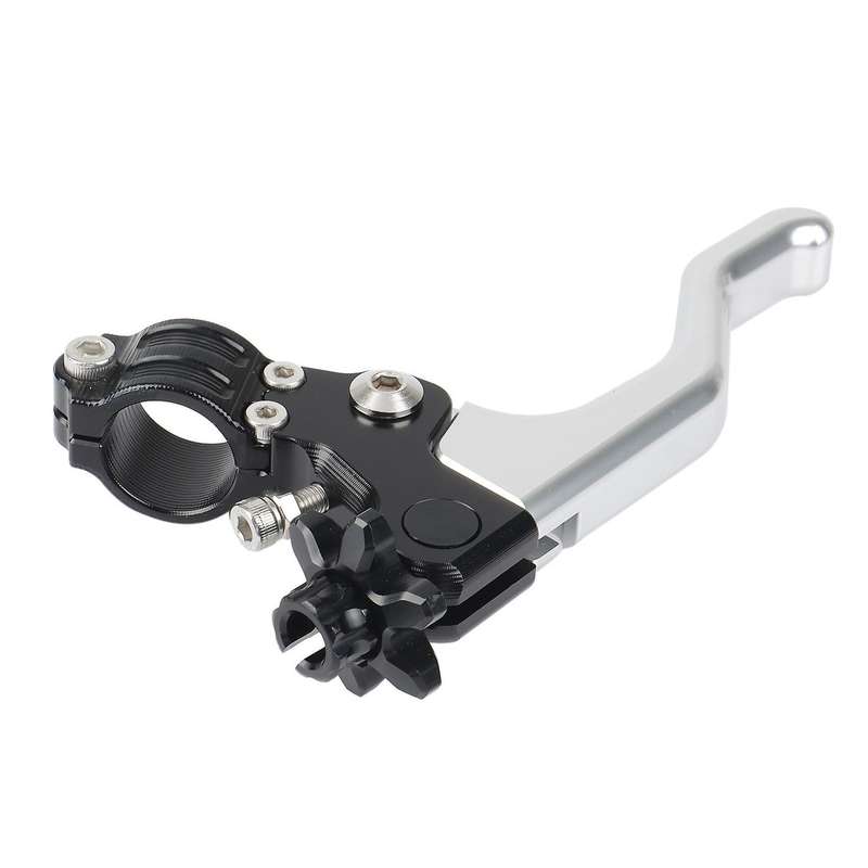 Motorcycle 22mm Stunt Clutch Lever Short Performance Cable Easy Pull Left Lever for Grom RM125(Silve