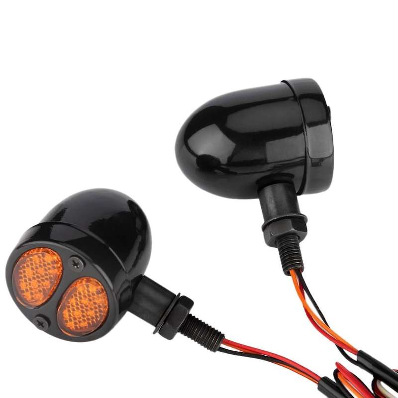 Motorcycle 3 Colour LED Turn Signals with Brake Tail Light Blinkers Turn Indicators for Chopper Cafe