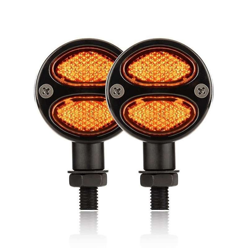 Motorcycle 3 Colour LED Turn Signals with Brake Tail Light Blinkers Turn Indicators for Chopper Cafe