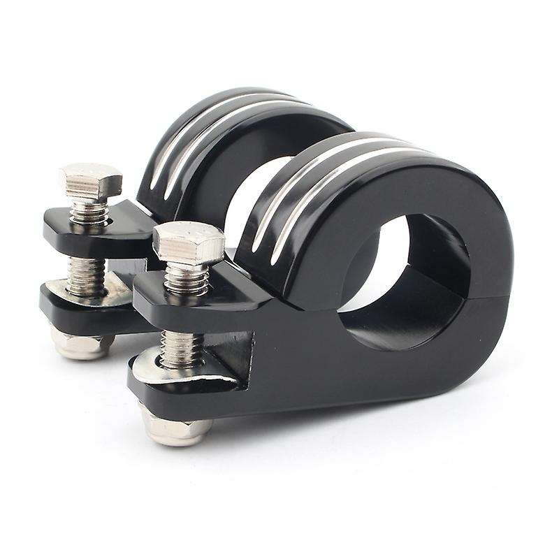 Motorcycle 38MM 1 1.5 Inch Engine Crash Bar Guard Highway Foot Peg Clamps Mounts Black