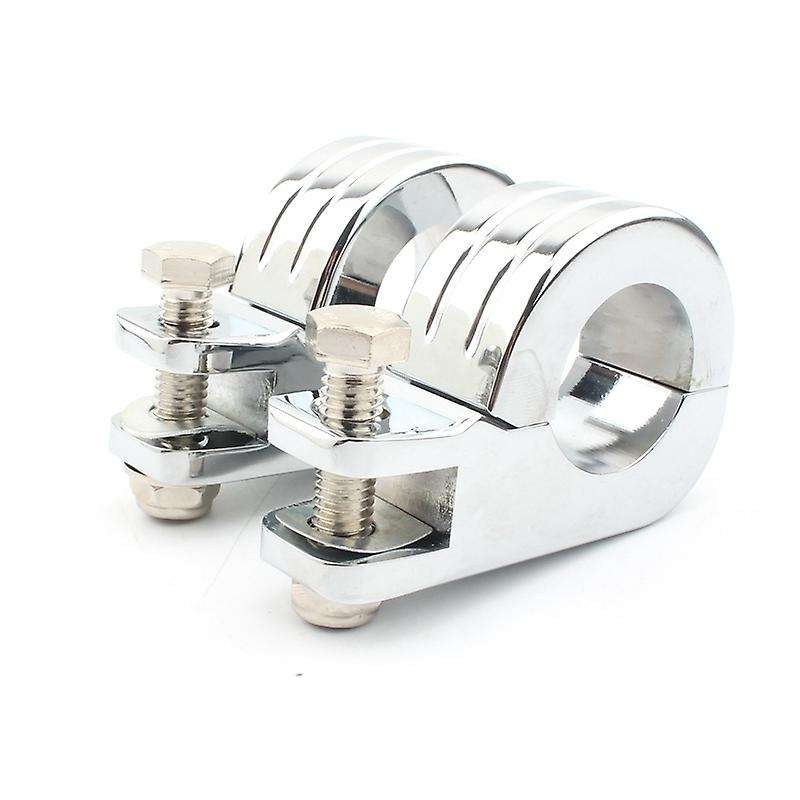 Motorcycle 38MM 1 1.5 inch Engine Crash Bar Guard Highway Foot Peg Clamps Mounts Silver
