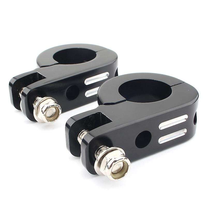 Motorcycle 32MM 1-1/4 inch 1.25 inch Engine Crash Bar Guard Highway Foot Peg Clamps Mounts Black