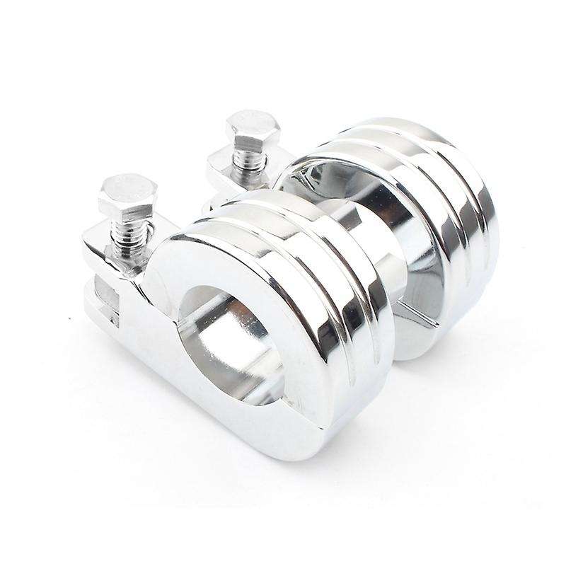 Motorcycle 32MM 1-1/4 inch 1.25 inch Engine Crash Bar Guard Highway Foot Peg Clamps Mounts Silver