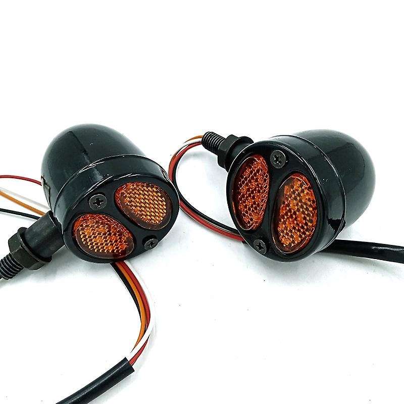 Motorcycle 3 in 1 LED Turn Signals with Brake Tail Light Blinkers Turn Indicators for Chopper Cafe