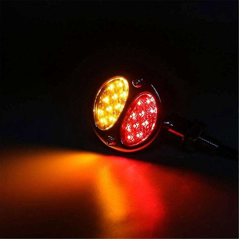 Motorcycle 3 in 1 LED Turn Signals with Brake Tail Light Blinkers Turn Indicators for Chopper Cafe