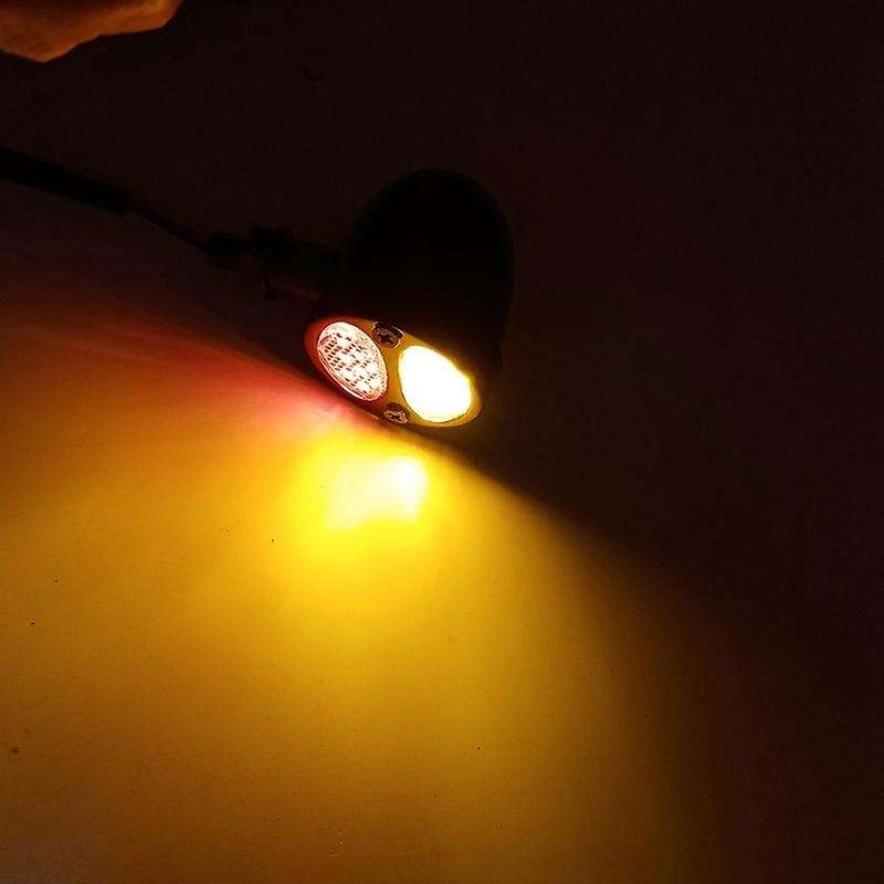 Motorcycle 3 in 1 LED Turn Signals with Brake Tail Light Blinkers Turn Indicators for Chopper Cafe