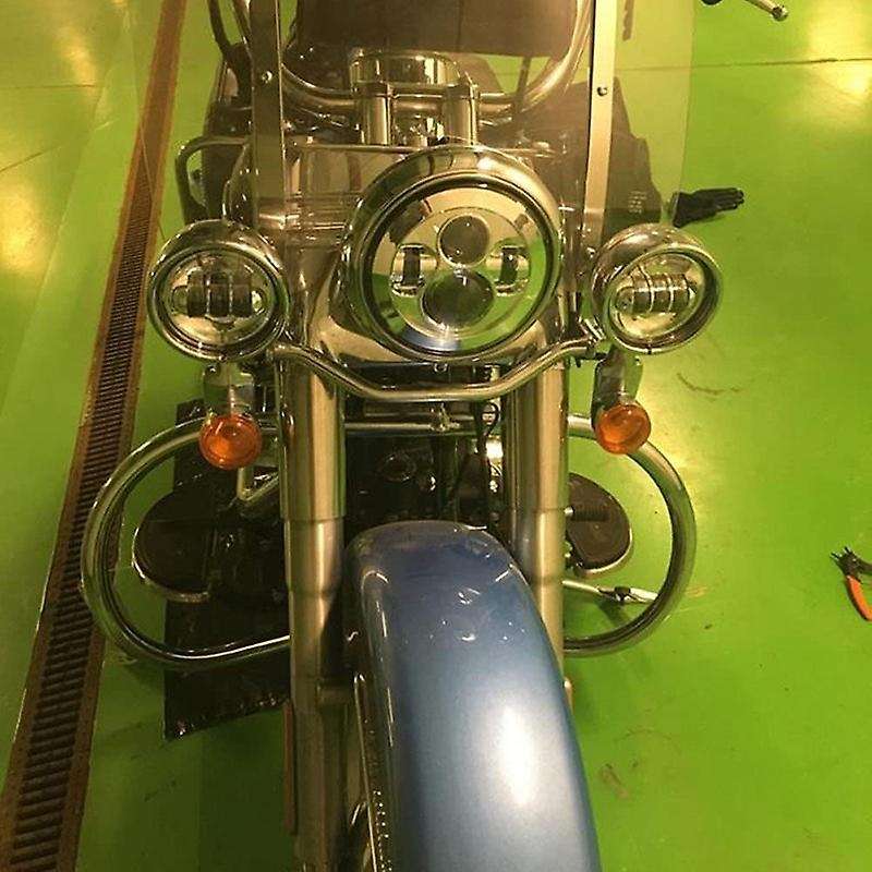 Motorcycle 4-1/2 Fog Lights Housing Bracket 4.5 Inch Led Passing Lamp Mount Ring Bucket Auxiliary La