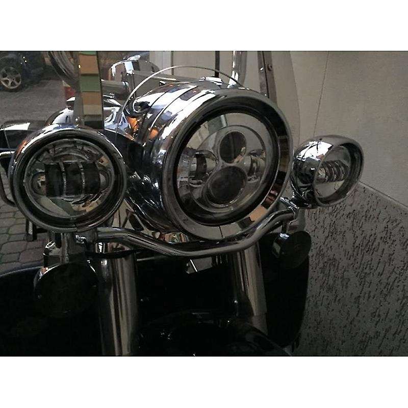 Motorcycle 4-1/2 Fog Lights Housing Bracket 4.5 Inch Led Passing Lamp Mount Ring Bucket Auxiliary La
