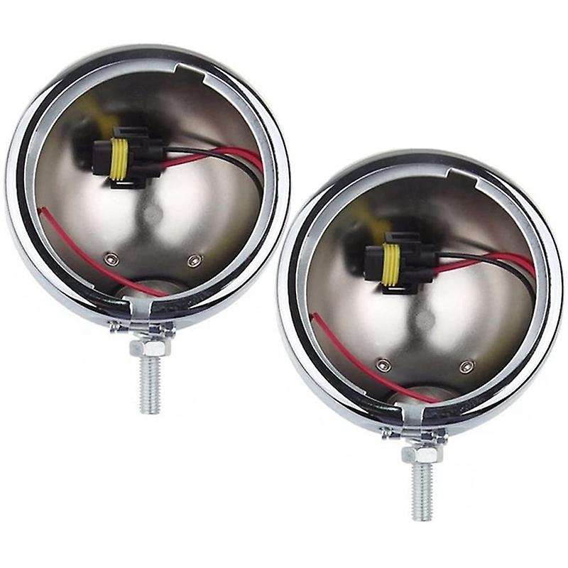 Motorcycle 4-1/2 Fog Lights Housing Bracket 4.5 Inch Led Passing Lamp Mount Ring Bucket Auxiliary La