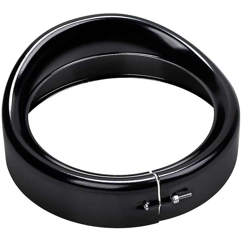 Motorcycle 4.5 Inch Auxiliary Light Visor Style Trim Ring+ 7 Inch Headlight Trim Replacement Accesso