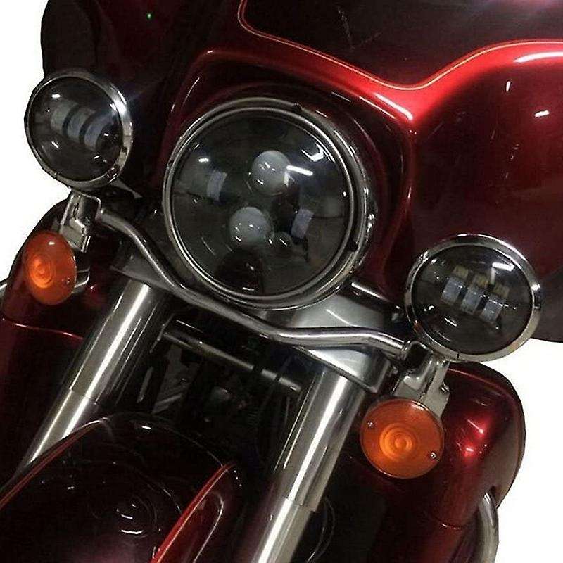 Motorcycle 4-1/2 Fog Lights Housing Bracket 4.5 Inch Led Passing Lamp Mount Ring Bucket Auxiliary La