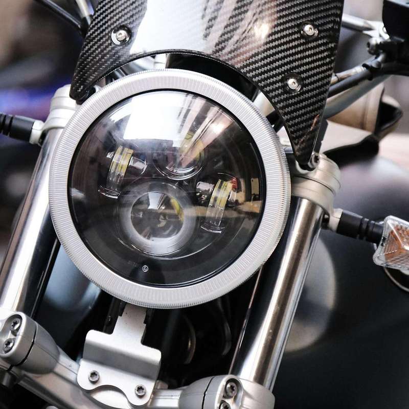 Motorcycle 7inch Burst Headlight Trim Ring Cover CNC Aluminum Speedometer Gauge Headlamp Light Ring