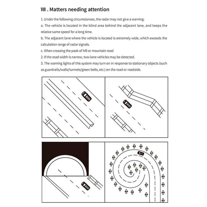 Motorcycle 77ghz Millimeter Wave Radar Blind Spot Detection System Blind Spot Monitoring Reversing R